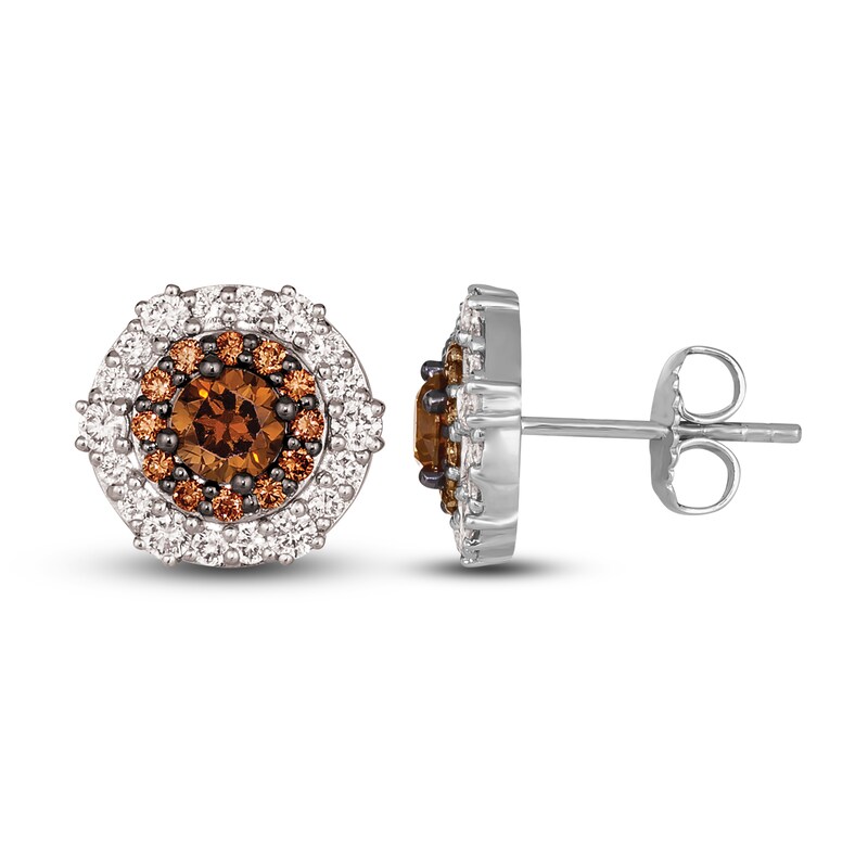 Main Image 2 of Le Vian Diamond Stud Earrings 1-3/8 ct tw Round Platinum