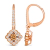 Le Vian Diamond Drop Earrings 3/4 ct tw Round 14K Strawberry Gold