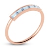 Thumbnail Image 2 of Juliette Maison Natural Aquamarine Baguette Bar Ring 10K Rose Gold