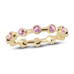 Juliette Maison Natural Pink Tourmaline Ring 10K Yellow Gold