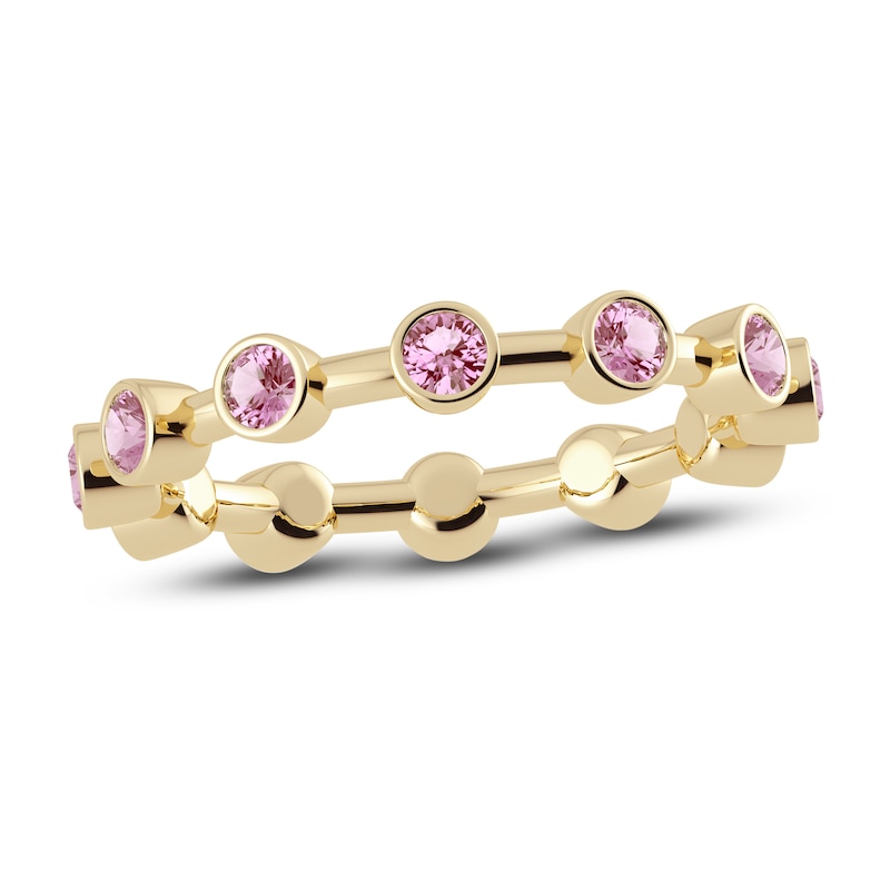 Juliette Maison Natural Pink Tourmaline Ring 10K Yellow Gold