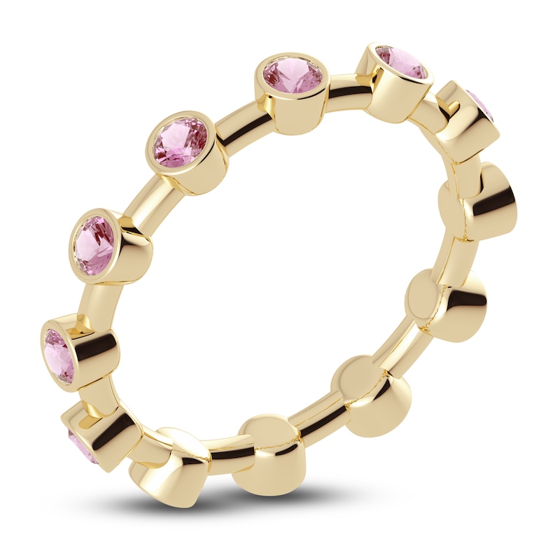 Main Image 2 of Juliette Maison Natural Pink Tourmaline Ring 10K Yellow Gold