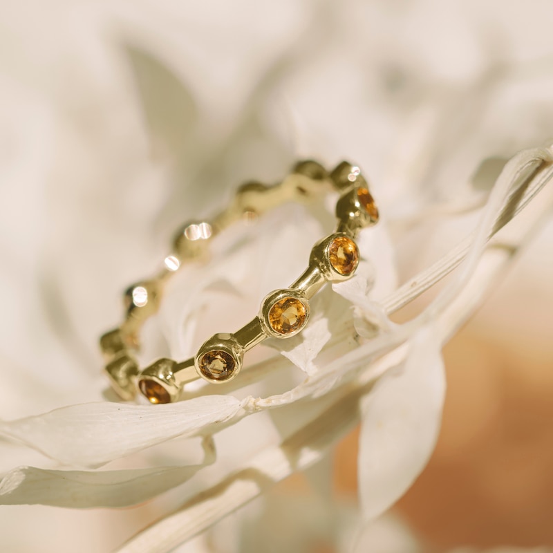 Main Image 4 of Juliette Maison Natural Pink Tourmaline Ring 10K Yellow Gold