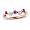 Thumbnail Image 1 of Juliette Maison Natural Amethyst & Natural Aquamarine Ring 10K Rose Gold