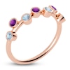Thumbnail Image 2 of Juliette Maison Natural Amethyst & Natural Aquamarine Ring 10K Rose Gold