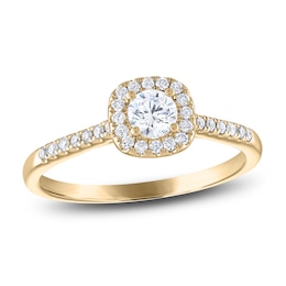 Diamond Engagement Ring 1/2 ct tw Round 14K Yellow Gold