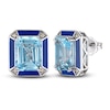 Le Vian Natural Blue Topaz Earrings 1/20 ct tw Round 14K Vanilla Gold