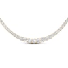 Thumbnail Image 2 of Lab-Created Diamond Tennis Necklace 7 ct tw Round 14K Yellow Gold 18"