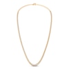 Thumbnail Image 4 of Lab-Created Diamond Tennis Necklace 7 ct tw Round 14K Yellow Gold 18"