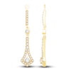 Thumbnail Image 1 of Diamond Dangle Earring Jackets 5/8 ct tw Round 14K Yellow Gold (Jacket Only)