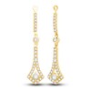 Thumbnail Image 2 of Diamond Dangle Earring Jackets 5/8 ct tw Round 14K Yellow Gold (Jacket Only)