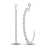 Thumbnail Image 2 of Diamond Hoop Earring Jackets 1/3 ct tw Round 14K White Gold (Jacket Only)