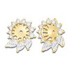 Thumbnail Image 2 of Diamond Floral Halo Earring Jackets 1 ct tw Pear/Round 14K Yellow Gold