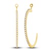 Thumbnail Image 2 of Diamond Hoop Earring Jackets 1/3 ct tw Round 14K Yellow Gold (Jacket Only)