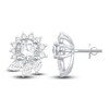 Thumbnail Image 0 of Diamond Floral Halo Earring Jackets 1 ct tw Pear/Round 14K White Gold