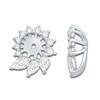 Thumbnail Image 1 of Diamond Floral Halo Earring Jackets 1 ct tw Pear/Round 14K White Gold