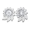 Thumbnail Image 2 of Diamond Floral Halo Earring Jackets 1 ct tw Pear/Round 14K White Gold