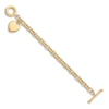 Thumbnail Image 2 of Heart Bracelet 14K Yellow Gold 7.5"
