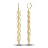 Thumbnail Image 1 of Shy Creation Diamond Feather Earrings 1-1/4 ct tw Round 14K Yellow Gold SC55004558