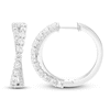 Thumbnail Image 2 of Diamond Bypass Earrings 1 ct tw Round 18K White Gold