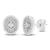 Thumbnail Image 2 of Diamond Stud Earrings 1/4 ct tw Round/Princess 10K White Gold