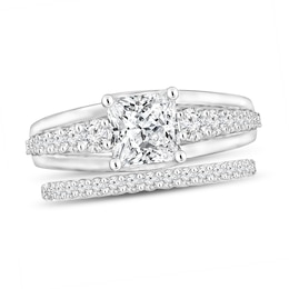 Diamond Bridal Set 1-7/8 ct tw Princess/Round 14K White Gold