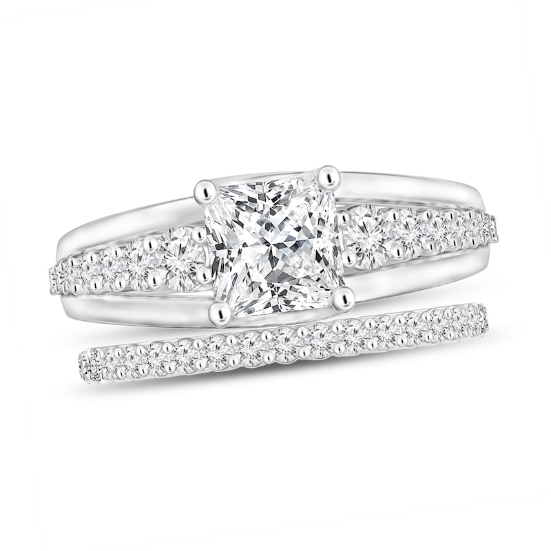 Main Image 1 of Diamond Bridal Set 1-7/8 ct tw Princess/Round 14K White Gold