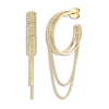 Shy Creation Diamond Hoop Earrings 1/3 ct tw Round 14K Yellow Gold SC55023884D1.00