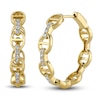 Shy Creation Diamond Hoop Earrings 1/5 ct tw Round 14K Yellow Gold SC55024125D1.00