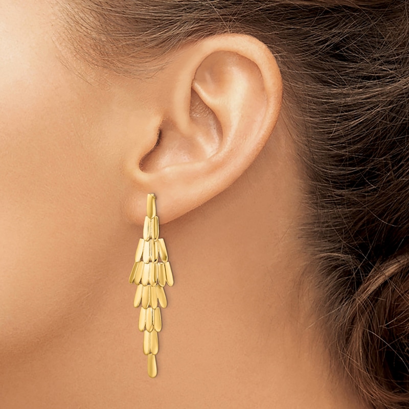 Chandelier Dangle Earrings 14K Yellow Gold