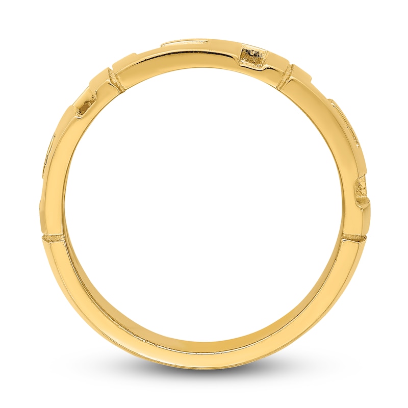 Main Image 2 of Greek Key Ring 14K Yellow Gold