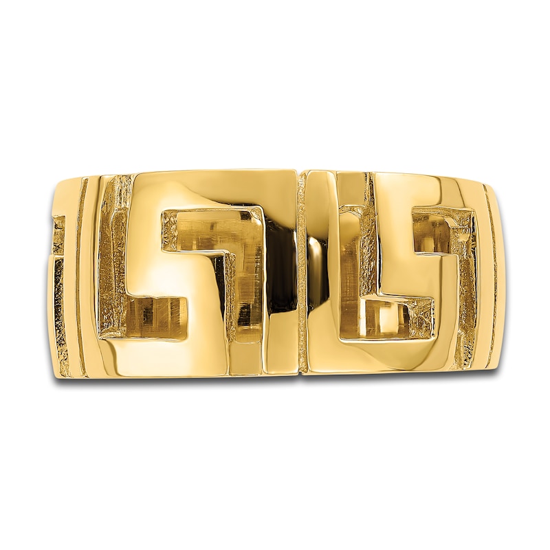 Main Image 3 of Greek Key Ring 14K Yellow Gold