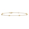 Thumbnail Image 3 of Diamond-Cut Station Anklet 14K Yellow Gold 10"