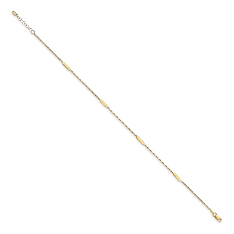 Main Image 2 of High-Polish Anklet 14K Yellow Gold 10"