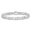 Thumbnail Image 2 of Men's High-Polish Link Chain Bracelet 14K White Gold 9"