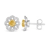 Thumbnail Image 1 of Le Vian Sunny Yellow Diamond Stud Earrings 5/8 ct tw Round 14K Two-Tone Gold