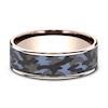 Thumbnail Image 3 of Men's Camo Wedding Band 14K Rose Gold/Tantalum 7.5mm
