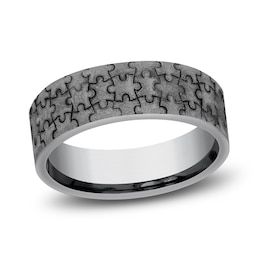 Men's Puzzle Wedding Band Tantalum 7.0mm
