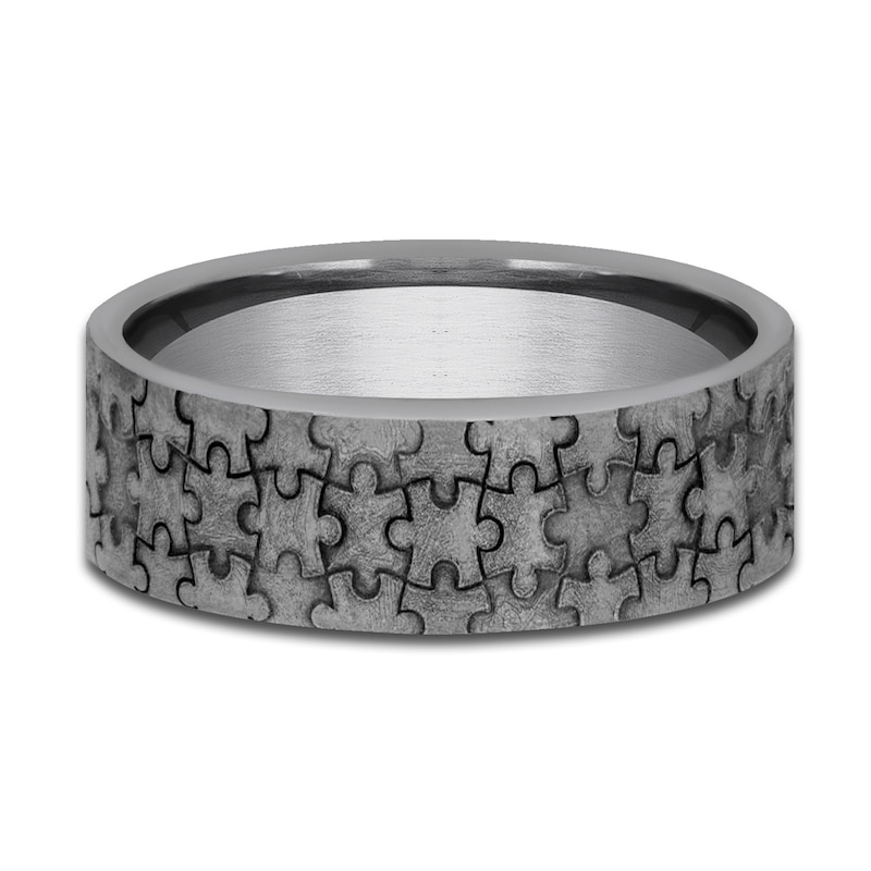 Main Image 3 of Men's Puzzle Wedding Band Tantalum 7.0mm