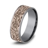 Thumbnail Image 1 of Men's Lion's Mane Wedding Band Tantalum/14K Rose Gold 7.5mm