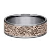 Thumbnail Image 3 of Men's Lion's Mane Wedding Band Tantalum/14K Rose Gold 7.5mm