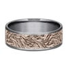 Thumbnail Image 2 of Men's Lion's Mane Wedding Band Tantalum/14K Rose Gold 7.5mm