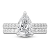 Thumbnail Image 3 of Lab-Grown Diamond Bridal Set 3 ct tw Pear/Round 14K White Gold