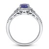 Thumbnail Image 3 of Natural Tanzanite Ring 1/3 ct tw Diamonds 10K White Gold