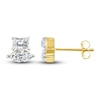 Thumbnail Image 3 of Diamond 2-Stone Earrings 1 ct tw Marquise/Emerald 14K Yellow Gold