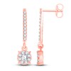 Thumbnail Image 1 of Diamond Dangle Earrings 1/2 ct tw Round 14K Rose Gold