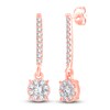 Thumbnail Image 2 of Diamond Dangle Earrings 1/2 ct tw Round 14K Rose Gold