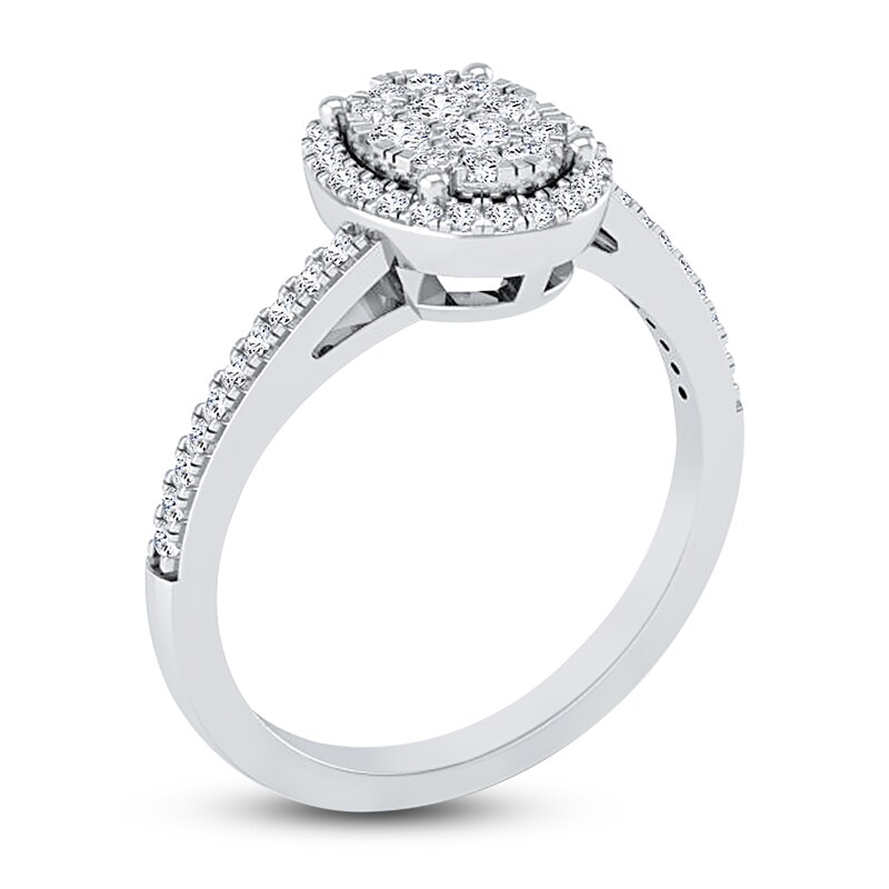Main Image 2 of Diamond Engagement Ring 1/3 ct tw Round 14K White Gold