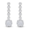 Thumbnail Image 1 of Diamond Dangle Earrings 1/2 ct tw Round 14K White Gold