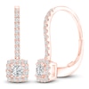 Thumbnail Image 2 of Diamond Earrings 1/2 ct tw Princess/Round 14K Rose Gold